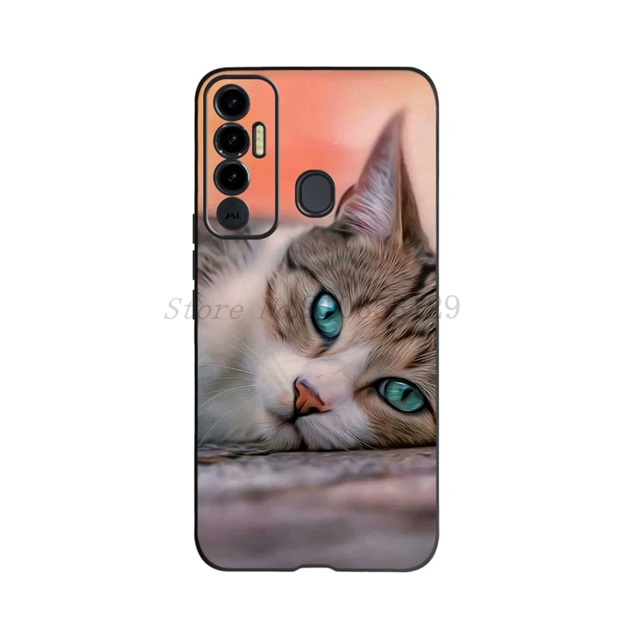 Floral Soft Silicone Black TPU Phone Case
