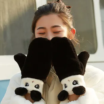

Home&Nest Women Winter Cute Animal Gloves Full Finger Cartoon Thick Warm Winter Outdoor Gloves Mittens Plus Velvet Mittens 2019