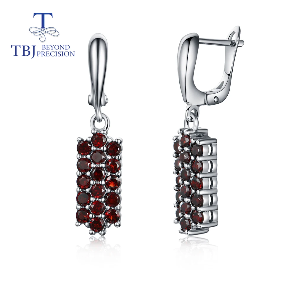 earrings Новинка, ювелирный набор из натурального граната, серебро 925 пробы, подвеска и застежка, серьги, хорошее ювелирное изделие, хороший подарок для девочки, акция tbj - Цвет камня: earrings