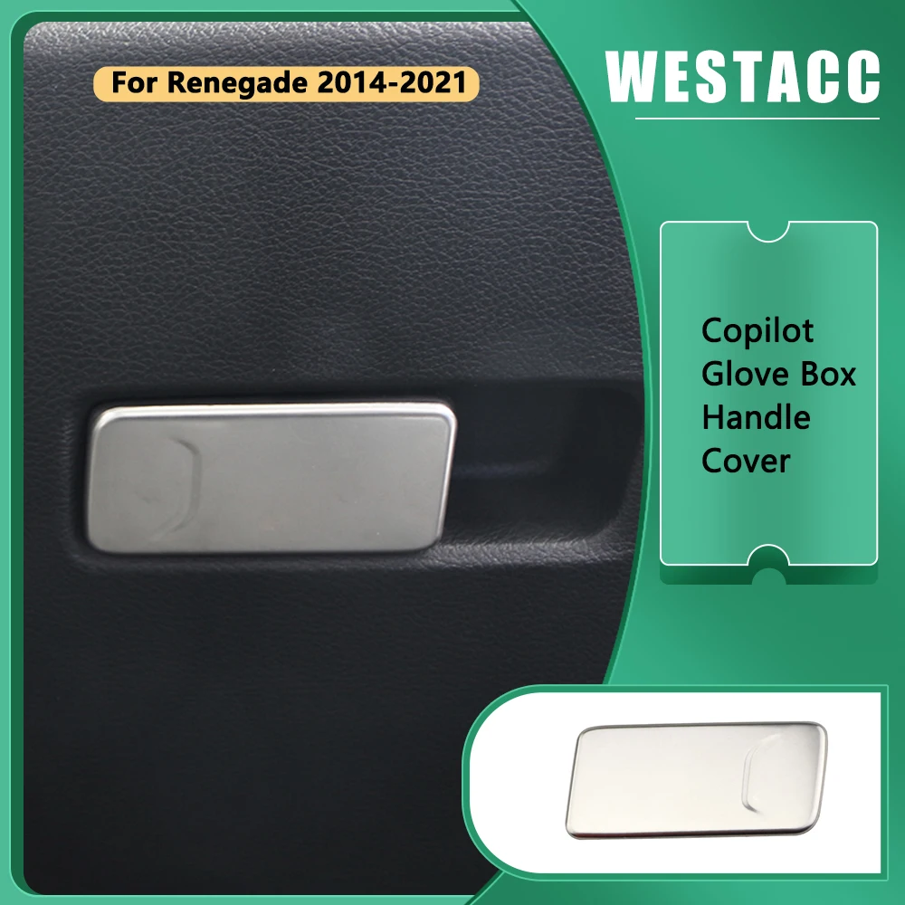 Car Copilot Glove Box Handle Cover Decoration Sticker Trim for Jeep Renegade 2014 - 2021 Interior Accessories | Автомобили и