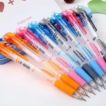 

1pcs 0.7mm Transparent Mechanical Pencils With Eraser as School Writing Supplies for Students Random Color