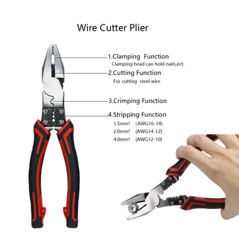 

2020 New Multitool Pliers Hand Tool Combination Stripper Crimping Wire Cutter Diagonal Pliers Multifunctional Hand Tool Pliers