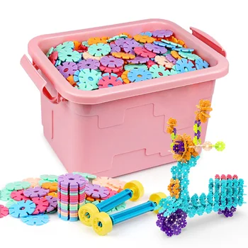 

Fun Classic Snowflake Building Blocks, Children's Educational Environmental Protection Toy Sets