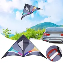 Треугольный воздушный змей радужного цвета, 30 м, воздушный змей для детей на открытом воздухе, Забавный спортивный, износостойкий полиэстеровый змей