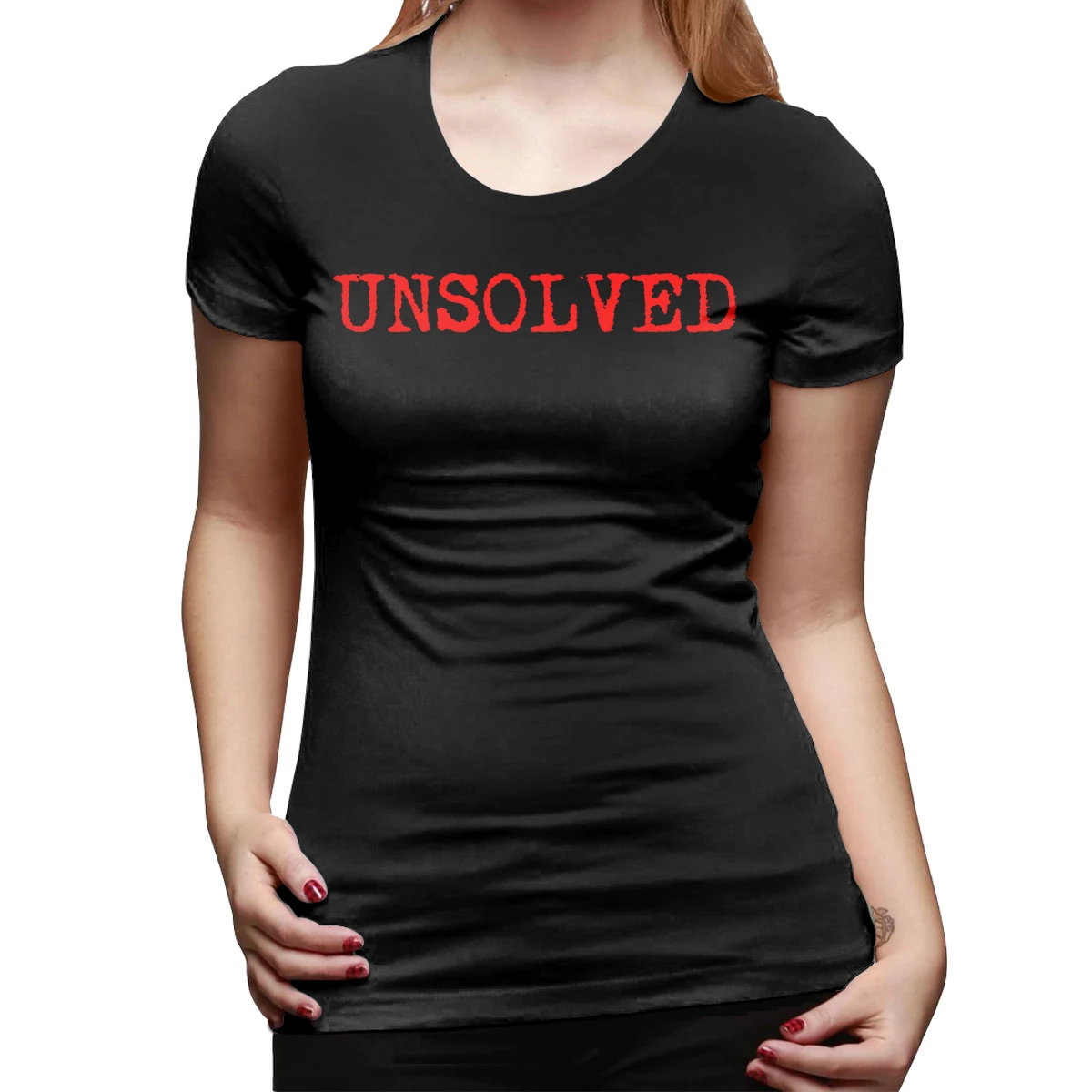 

True Crime T-Shirt Buzzfeed Unsolved T Shirt Cotton Gray Women tshirt Street Style XL Print Ladies Tee Shirt