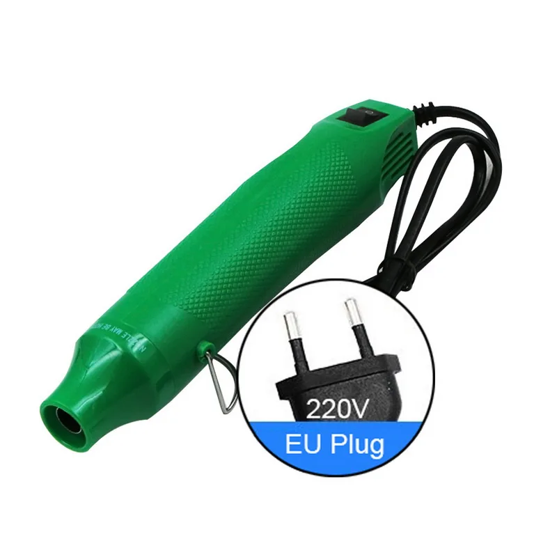 220V Green 220 В/110 В/230 В мини Тепловая пушка портативная электрическая тепловая пушка ручной термоусадочный термоинструмент для самостоятельного тиснения Тепловая пушка 1 шт. Новинка - Цвет: 220V Green