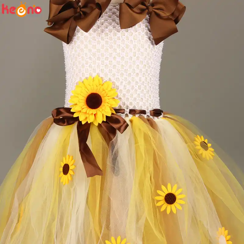 sunflower dresses for flower girl
