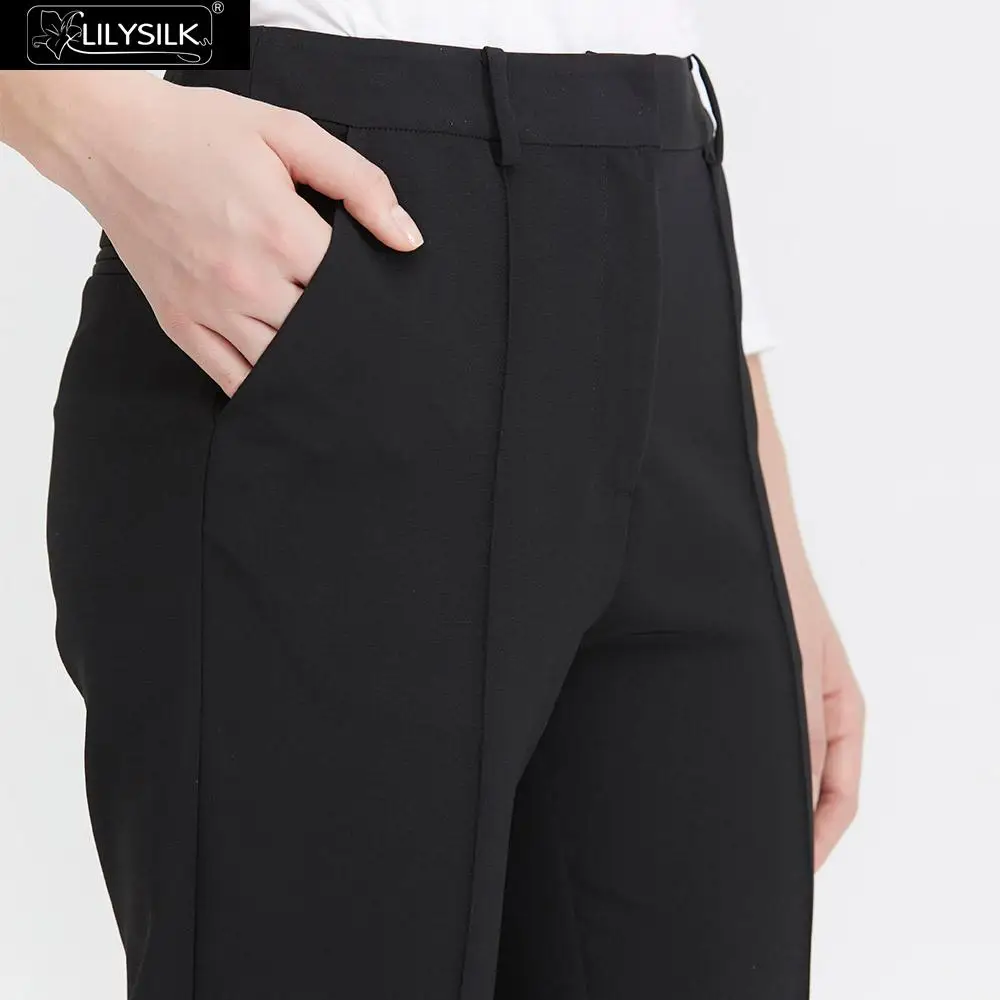 LILYSILK брюки стильные шелковые укороченные женские новые