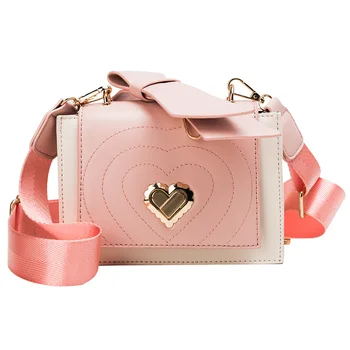

Ladies Metal Love Heart Pattern Chain Shoulder Crossbody Bags High Quality Women Leather Handbags Clutch Evening Bags