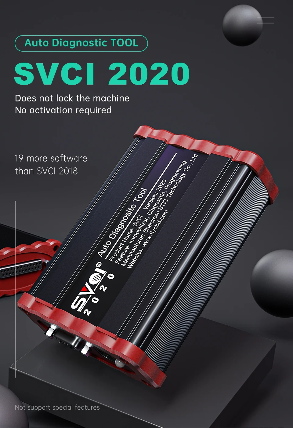 SVCI2020 SVDI OBD2 ключевой программист Функция командора VVDI2 SVCI V2015 FVDI J2534 без ограничений Fvdi