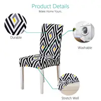 Printed Elastic Chair Cover 1 Chair And Sofa Covers