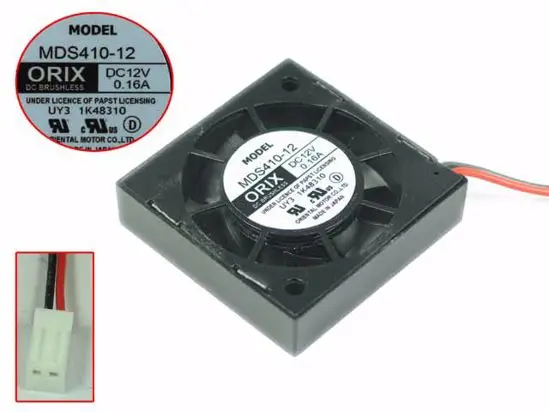 

ORIX MDS410-12 DC 12V 0.16A 40x40x10mm 2-проводной Вентилятор охлаждения сервера