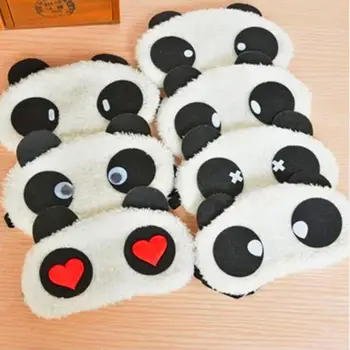 

Soft Eye Masks Blindfold Super soft plush Cartoon panda eye mask cute eyelashes sleep shade Eyepatch Sleeping Aid Eye Patch Gift