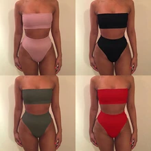 Сексуальный бюстгальтер Весна и лето 4 цвета 3 Размеры полиэстер движение сплит без бретелек Тур Мода Tubebikini пляж купальники