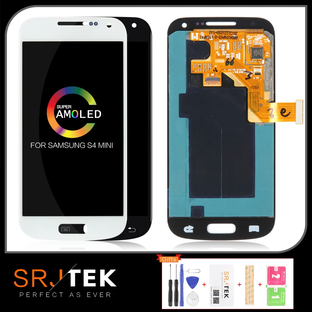 AMOLED для samsung Galaxy S4 Mini i9195 lcd i9190 i9192 сенсорный экран дигитайзер рамка Полная сборка для S4 Mini дисплей