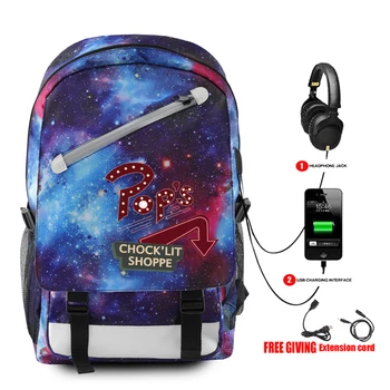 

New Riverdale TV Show Canvas Backpack Female Multifunction USB Charging Travel Bag Starry Sky South Side Serpents Backpack