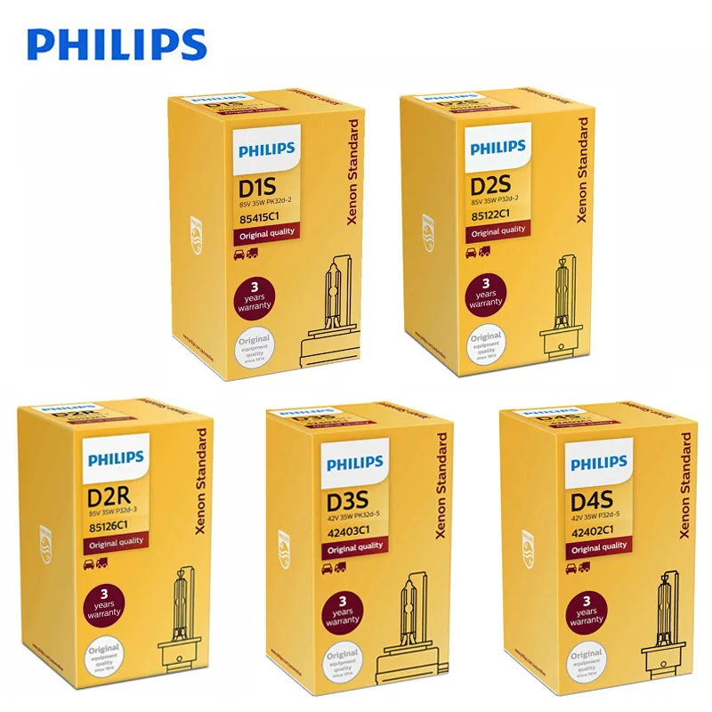Philips HID D1S D2S D2R D3S D4S D5S 35 Вт ксеноновый стандарт 4200K оригинальная автомобильная фара