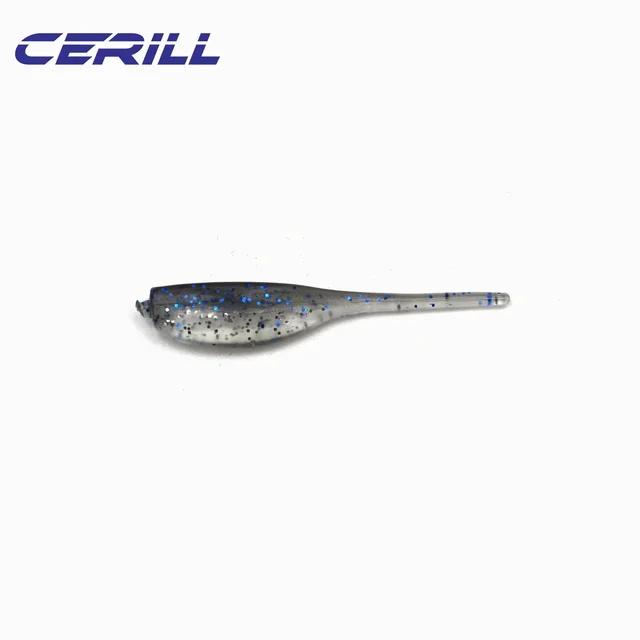 Lot 10-20 Shiner Soft Fishing Lure Mini Double Color Single Needle Tail Silicone Artificial Worm Bait Wobblers Swimbait Tackle Color 4