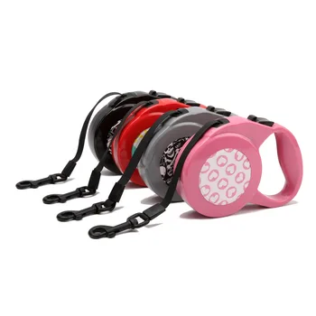 

Dogs Pets Accessoires Fashion Print Flexi Dog Leads Automatic Leash Rope Belt Dog Roulette for Small Medium Dog Walking Lead