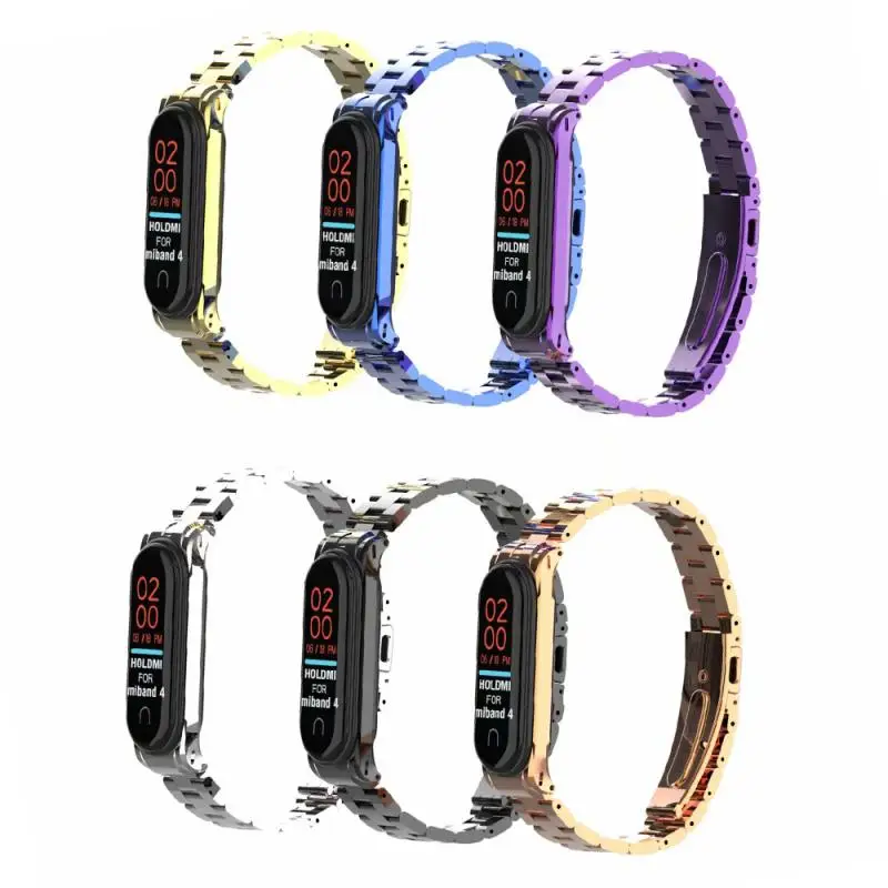 Металлический ремешок для Xiaomi mi Band 4 Безвинтовой браслет из нержавеющей стали Сменные аксессуары для mi Band 4