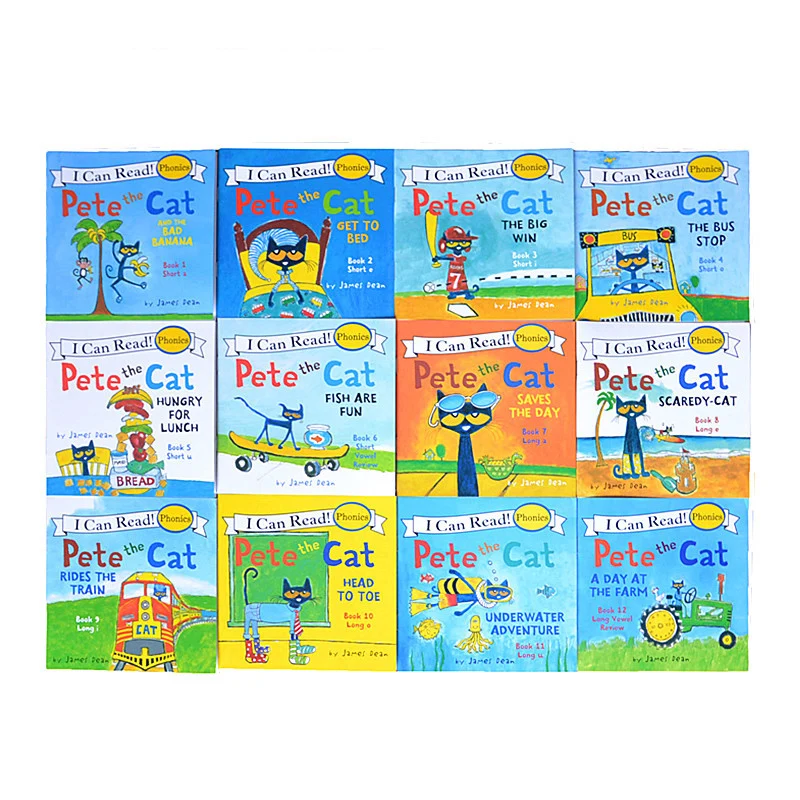 Я могу читать книги с детскими сказками Pete The Cat Kids Детская просвещенная книга для