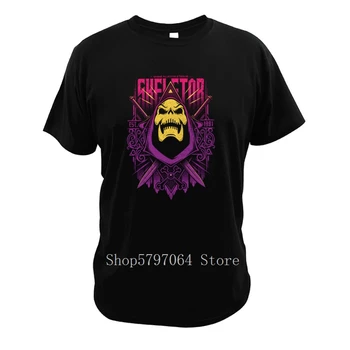 

Skeletor Fantasy Action Film T Shirt Creat Cotton Masters Of The Universe Design Size 3XL Tees