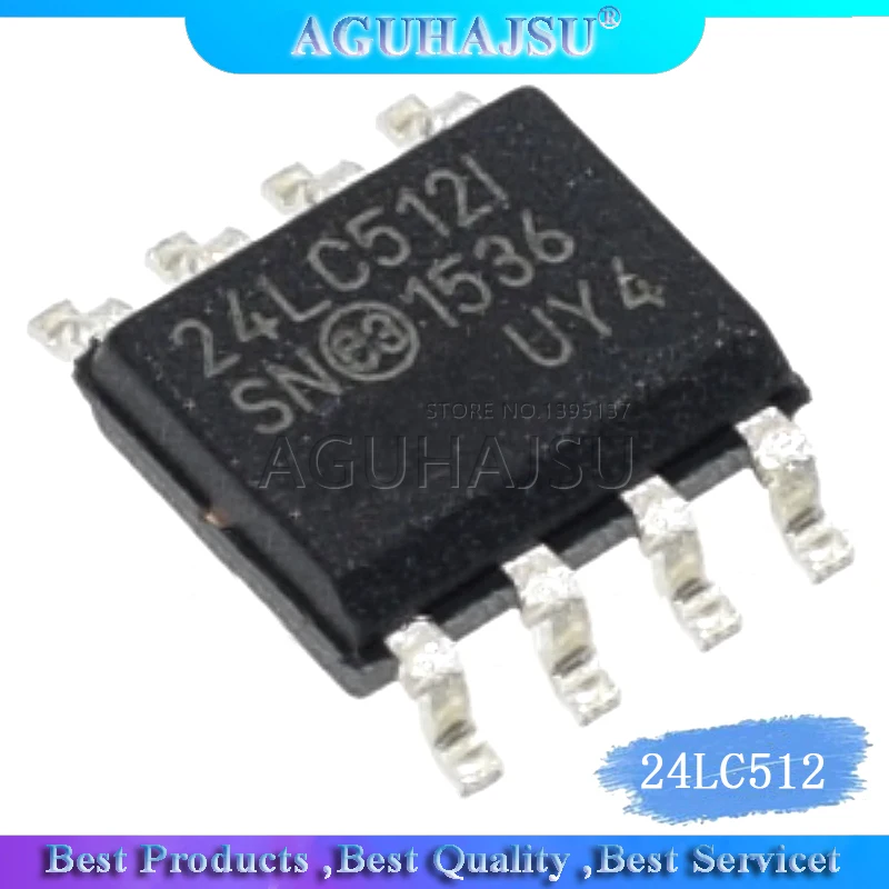 1pcs/lot 24LC512-I / SM 24LC512 PIC24LC512-I/SM SOP8 memory chips new original | Электронные компоненты и