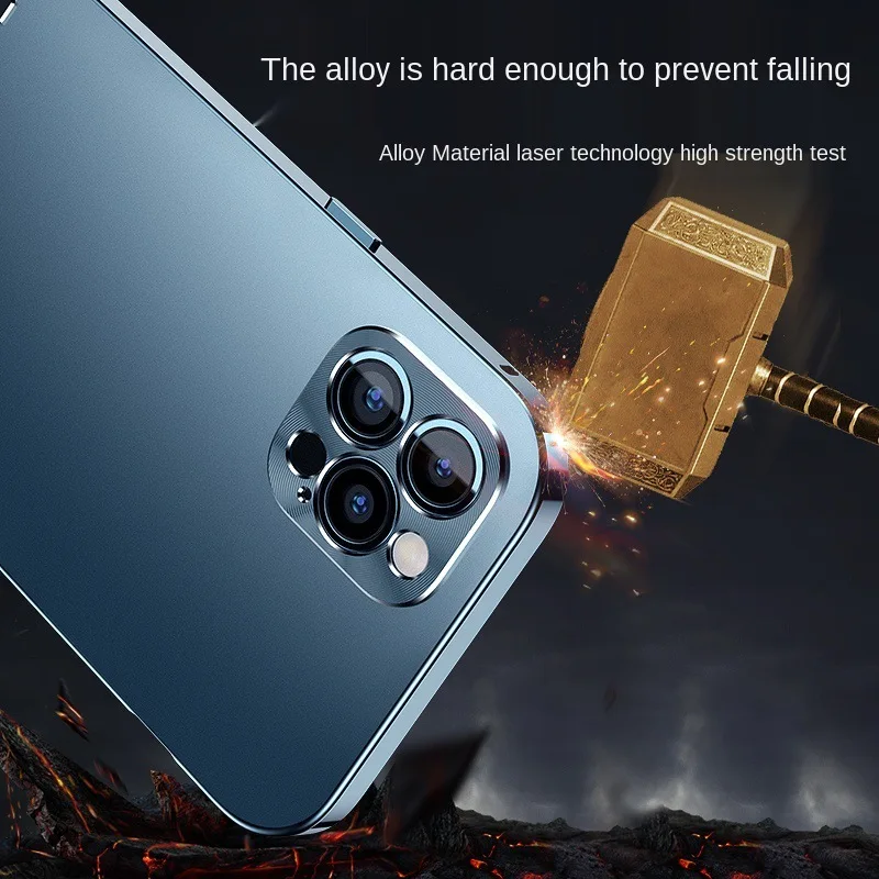2022 NEW Metal aluminium alloy Case for iPhone 13 12 11 Pro Max Camera Protective Case iphone Original Color Phone Back Cover