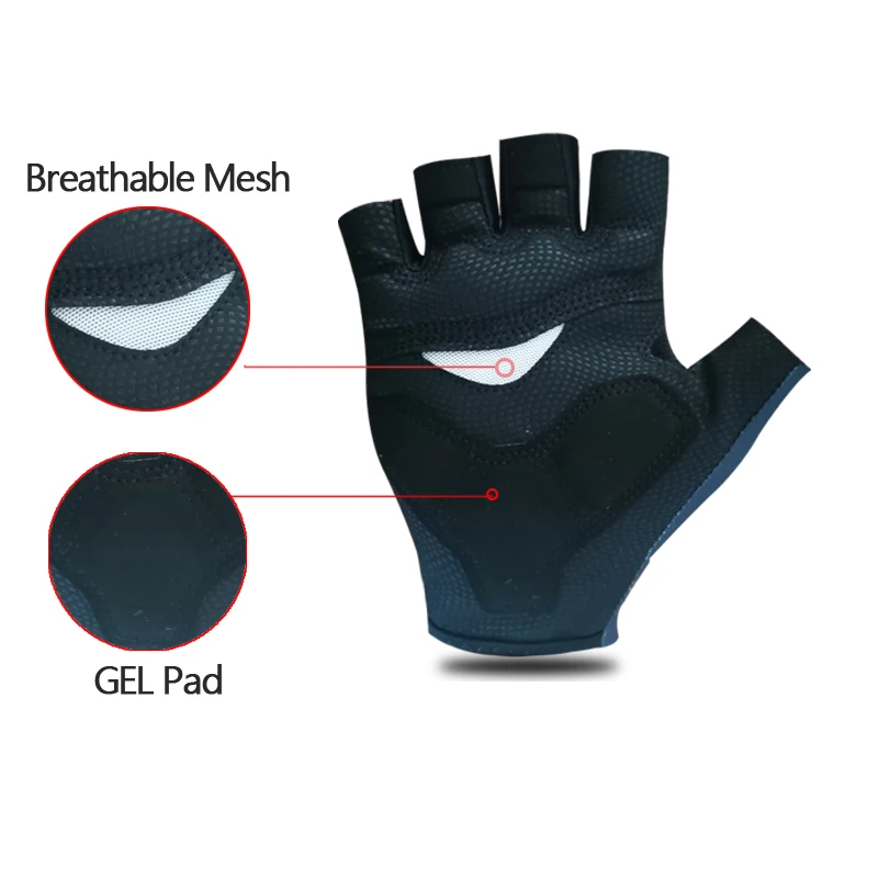 Half Finger Cycling Gloves for 2024 Pro Team,Breathable,Anti Slip and Shock-absorbing 2