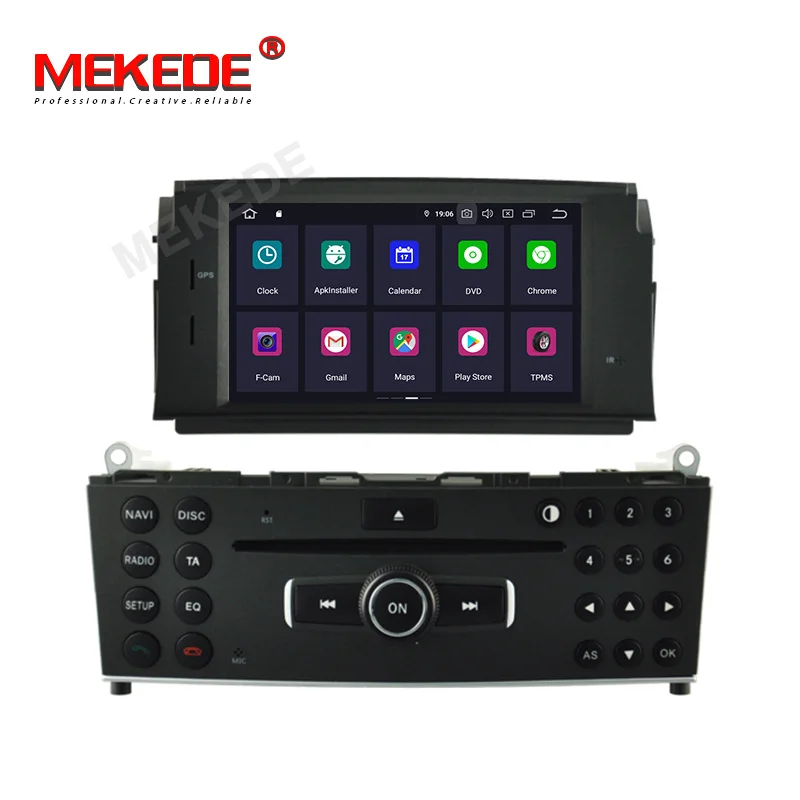 Clearance 6.2"Android 9.0 4+64G Car DVD Player For Mercedes Benz W204 C200 Wifi  GPS Bluetooth Radio Stereo audio media 3