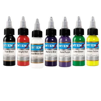 

7 Bottle Microblading Pigment Tattoo Ink Set Permanent Makeup Body Paint 1oz Tattoo Eyebrow Lips Eyeliner Tattoo Beauty Tools