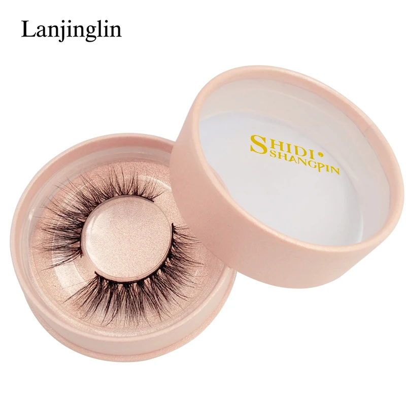 LANJINGLIN, 1 пара, натуральные накладные ресницы, длинные ресницы для наращивания, макияж, 3d, норковые ресницы ручной работы, поддельный комплект для ресниц