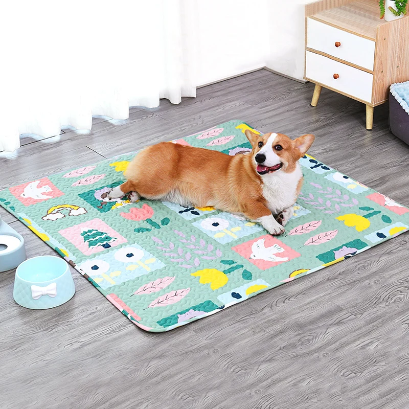 Autumn And Winter Warm Dog Bed Soft Cotton Pad Pet Blanket Bed For Cats Big Puppy Sleep Sofa cushion Lovely Mattress Cushion