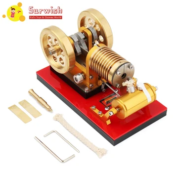 

Suction Fire Type Stirling Professional Edition Pure Copper Air Cylinder Heat Energy Engine Model For High-End Players - Yellow