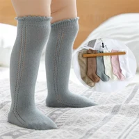 Cotton Baby Knee Socks White Boys Girls Elegance Baby Socks Long Tube Kids Children Spanish Style kniekousen meisje Knee High 4