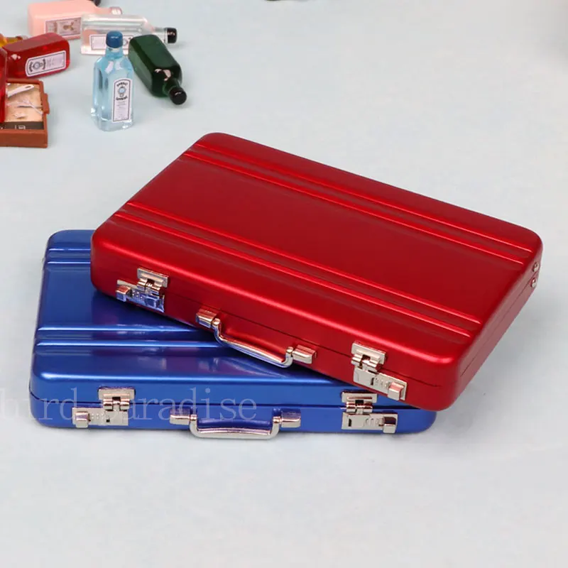 Mini Suitcase Password Cash Money Box Dolls Furniture Model Pretend Play Game Toys For Dollhouse Aceessories Kids Gift 3