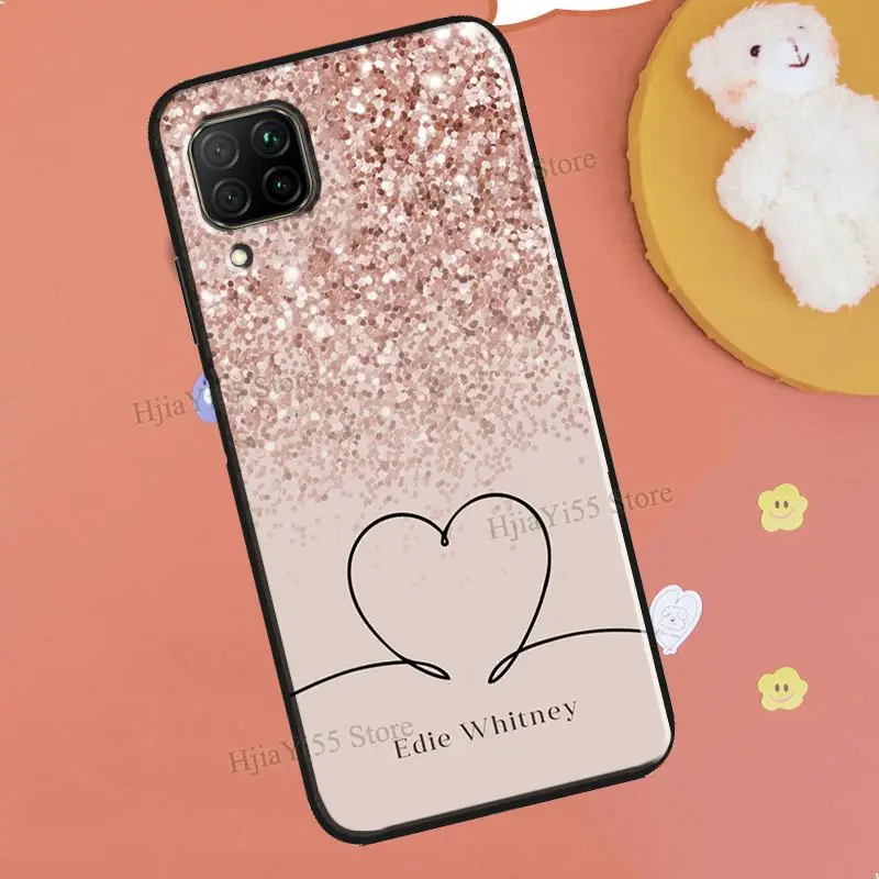 Custom Glitter Initials Phone Case - TPU Cover