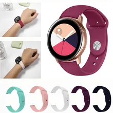 Силиконовый ремешок для Galaxy Watch Active 42 мм 20 мм ремешок для часов Браслет samsung gear Sport S2 amazfit bip умные Ремешки для наручных часов