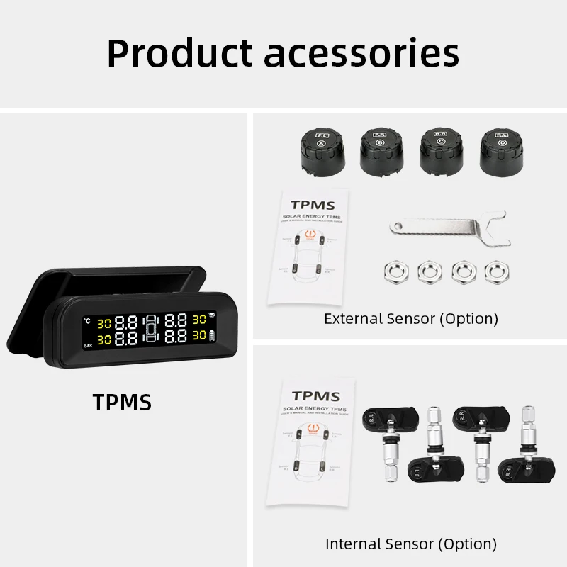 Jansite TPMS автомобильная система контроля давления в шинах дисплей реальном времени