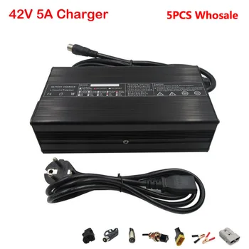 

5PCS Wholesale 240W 42V 5A 36V lithium battery charger RCA Port for 36V 10S Electric Bike Battery charger free shipping