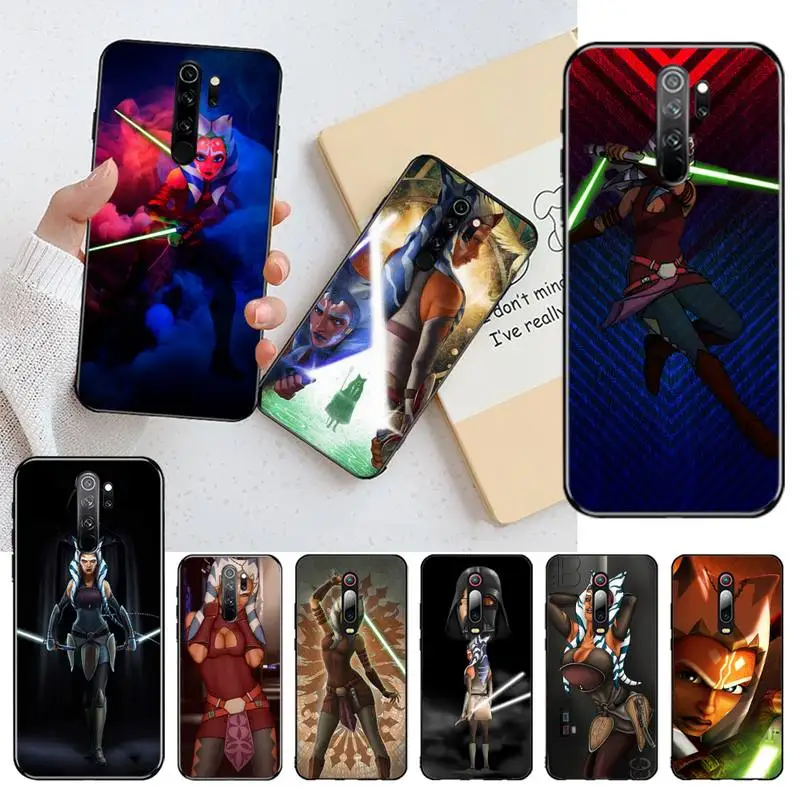 YJZFDYRM фильм Ahsoka Tano милый черный телефон фотоэлемент для Redmi Note 9 8 8T 8A 7 6 6A Go Pro Max