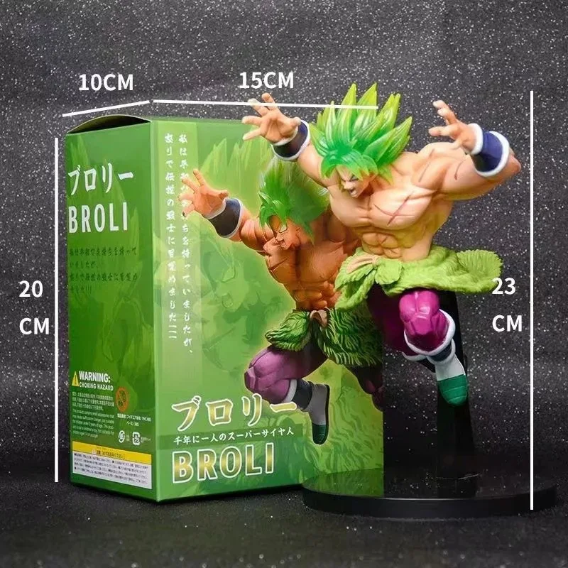 Аниме 22 см Dragon Ball Z зеленые волосы Супер Saiyan Broly театральное издание Roar Broli Batter Ver. ПВХ фигурка модель игрушки