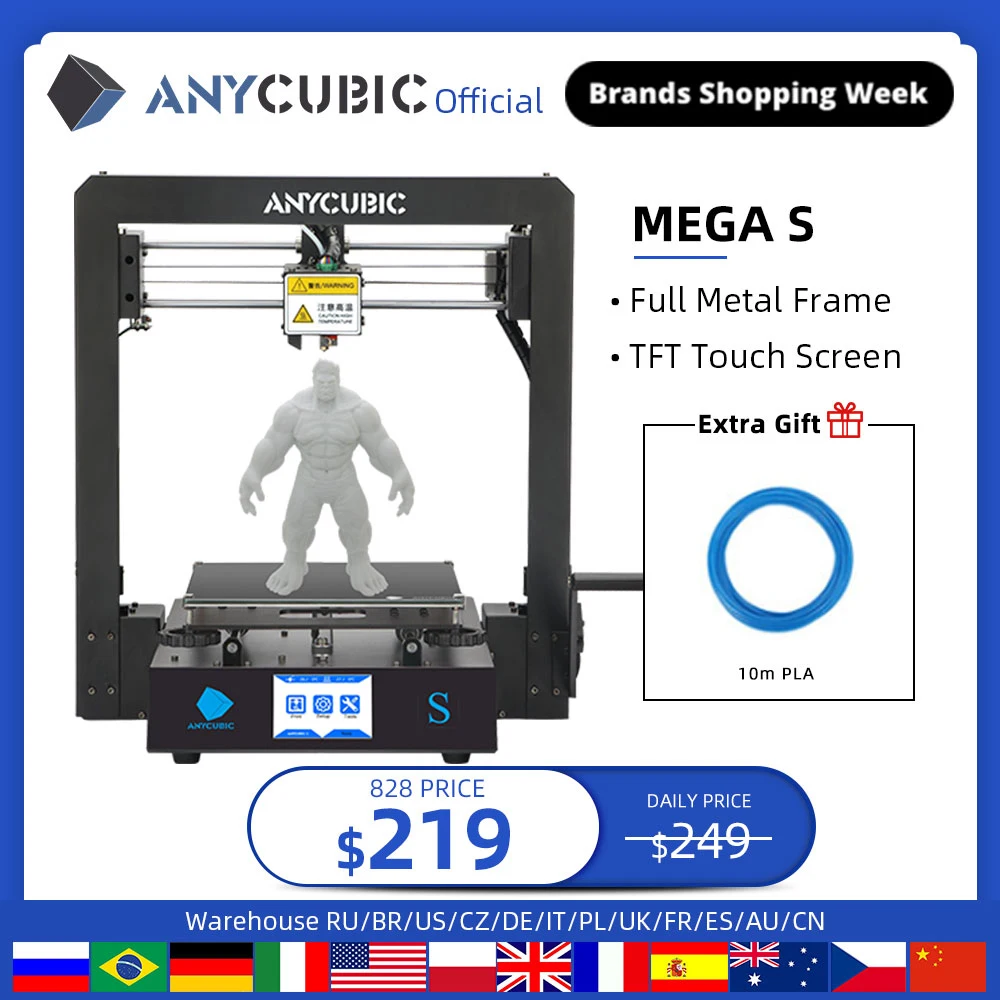 Drukarka 3D ANYCUBIC Mega-S z Polski $218.56 / ~806zł Drukarka 3D ANYCUBIC Mega-S z Polski $218.56 / ~806zł