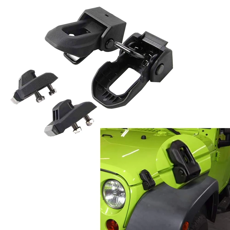 Для Jeep Wrangler JK JL 2007 2019 Замок капота замок для автомобильного капюшон модификации