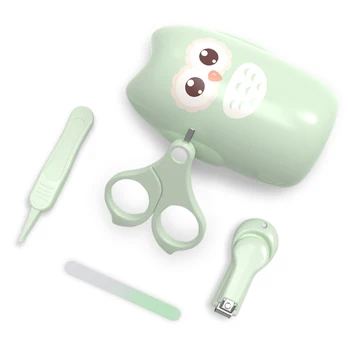 

4pcs Newborn Baby Nail Scissors Sets Safety Nail Cutter Nail Toe Clippers Trimmer Suit Baby Cleaning Toils Manicure Nail Care