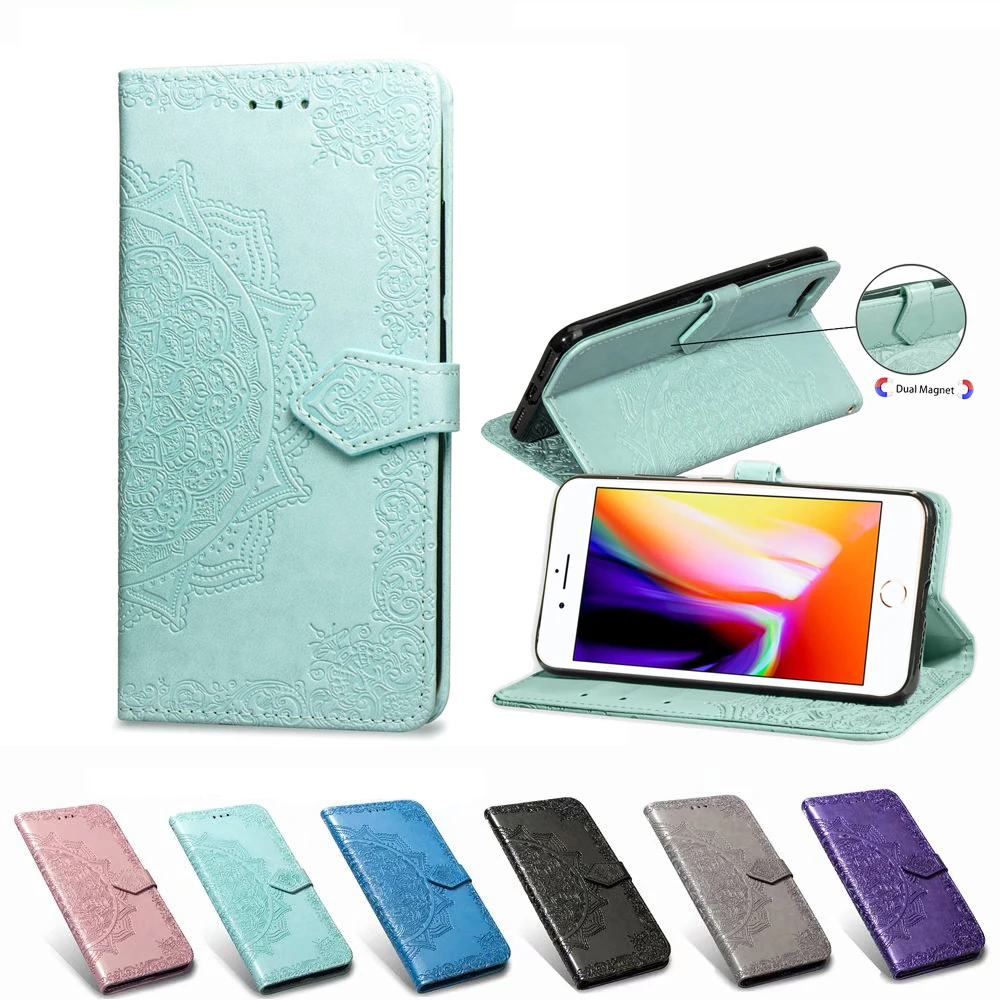 Кожаный чехол для телефона с цветами iPhone 5 5S SE 6 6S Plus 7 8 X 10 Ten XS Max XR 11 Pro откидной