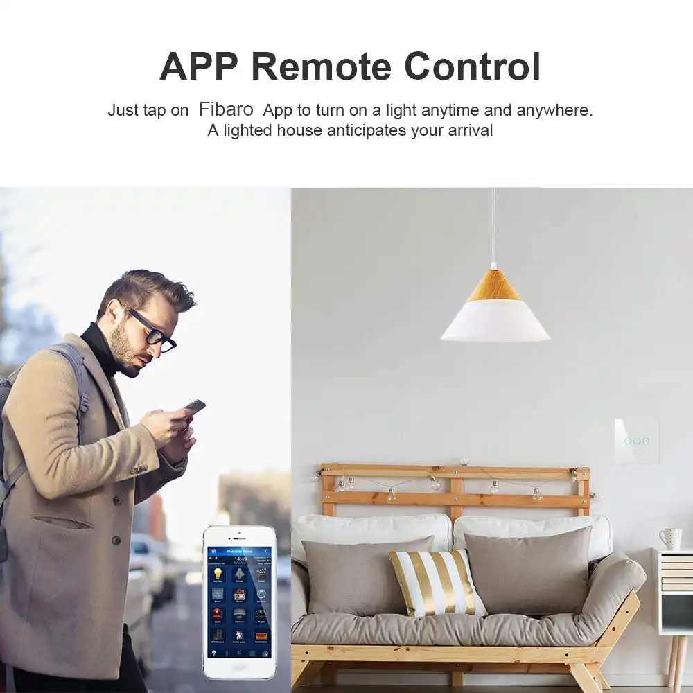 Z Wave Plus Interruptor Tactil 3 Vias Ue Domotica Control Remoto