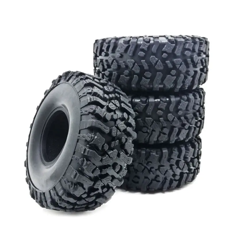 4 шт. 120 мм 1,9 дюйма резиновая Rocks шины для колес для 1:10 RC Рок комплект автомобильных принадлежностей для передней и задней оси SCX10 90047 D90 D110 TF2 TRX-4