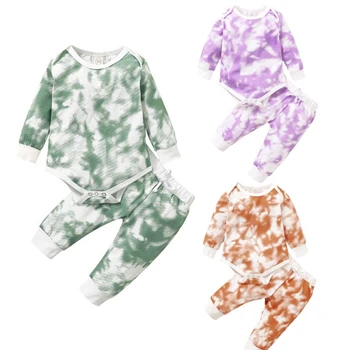 

New Autumn 2Pcs/Set Infant Baby Girl Boy Tie-dye Clothes Long Sleeve Tops Baby Pants Newborn Toddler Outfits Set Baby Clothing