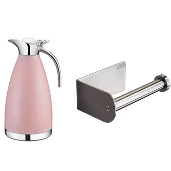 

Self Adhesive Stainless Steel Rustproof Toilet Paper Roll Holder with 2L Flask Thermal Hot Water Jug